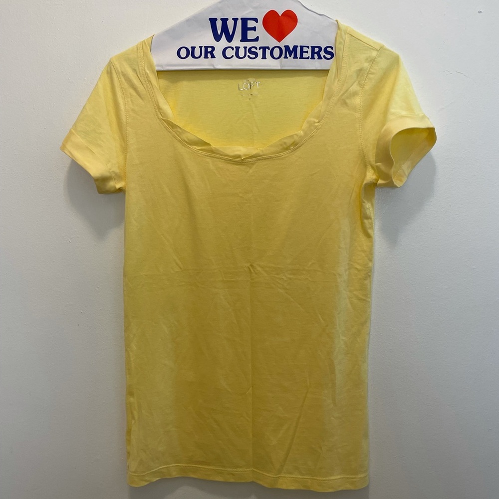 LOFT Ann Taylor Yellow T-shirt XS